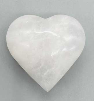 1 1/2" Calcite, Pink heart - Click Image to Close