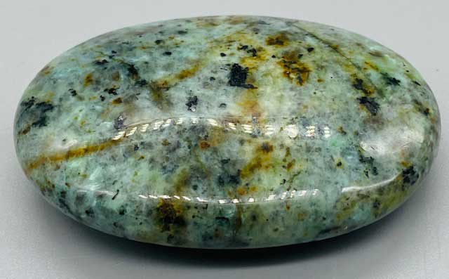 ~3" Turquoise, African palm stone - Click Image to Close