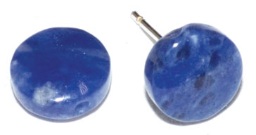 Sodalite stud earrings - Click Image to Close